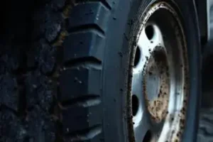 detalhe no pneu